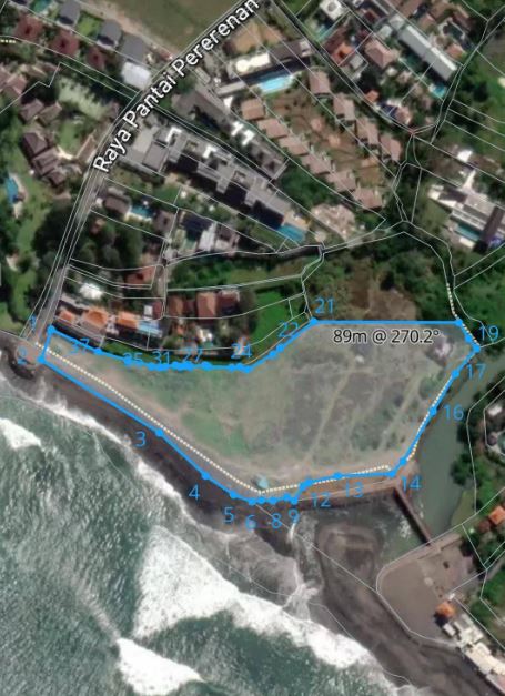 Beachfront Land for Sale in Pererenan, Canggu – Badung, Bali