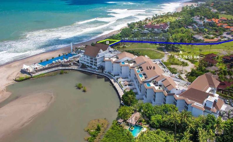 Beautiful beachfront real estate Bali in the area of Canggu