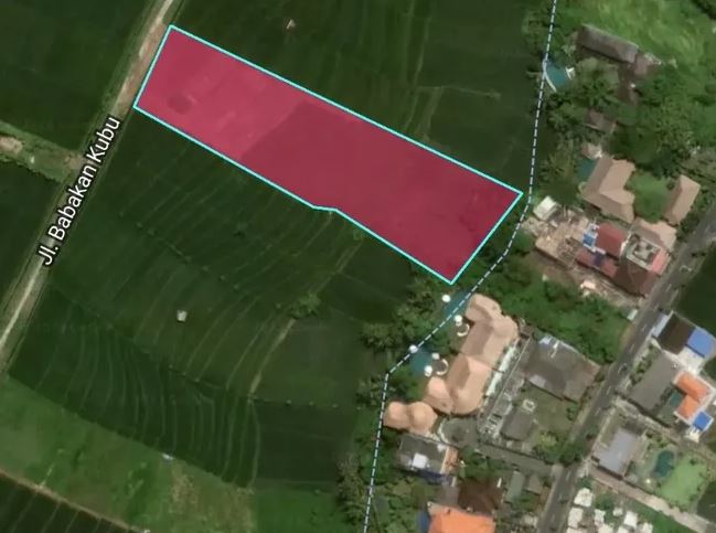 Land for Sale in Canggu – Batu Mejan North / Babakan, Kubu Canggu Area